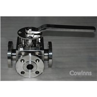 Zirconium thre-way plug valve