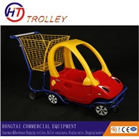 Wholesale Hand Push Supermarket Kids Shopping Trolley with Toy Car