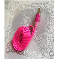 100cm colorful USB charging cable USB data cable flat noodle cable for Samsung Galaxy HTC Blackberry