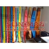 China supplier WLL10ton 10000kg Polyester webbing sling flat web sling band 6:1 7:1 8:1