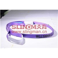 China supplier WLL1ton 1000kg Polyester webbing sling flat web sling band 6:1 7:1 8:1