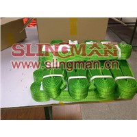 China supplier WLL2ton 2000kg Polyester webbing sling flat web sling band 6:1 7:1 8:1