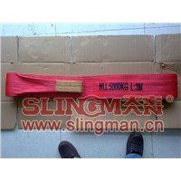 China supplier WLL5ton 5000kg Polyester webbing sling flat web sling band 6:1 7:1 8:1