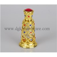 shining golden metal perfume bottle