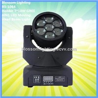 Amazing Hobbit 7*10W GREE 4IN1 LED Moving Head Beam Light (BS-1064)