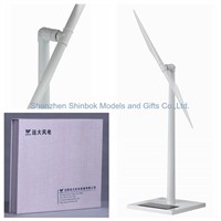 Diecast Zinc alloy and ABS plastic blades Solar Windmill with Two Blades