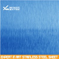 304 hairline bule finish stainless steel decorative sheet