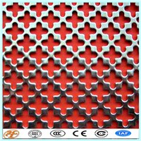 stainless steel hot-dipped galvanzied cross shape perforated metal sheet