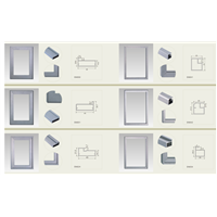 Aluminium frame profile for kitchen cabinet