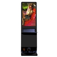 42 Inch Touch Screen Mobile Phone Charging Kiosk Station With Shoe Polisher