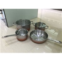 7pcs colorful bleaching stanless steel cookware set WSY-B07