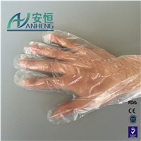 Clear working glove with great price plastic gloves