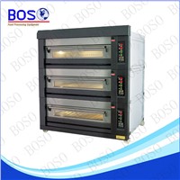 Stainless Steel 3 Decks 15trays Commercial Gas Baking Oven