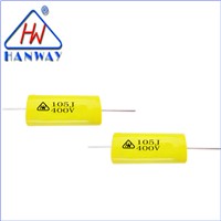 axial direction metalized polyester film capacitor 105j 400v ac Audio capacitors