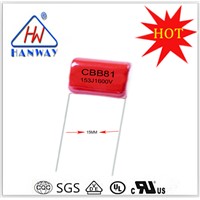Non-inductive CBB81 polypropylene film metal foil capacitor 153j 1600v