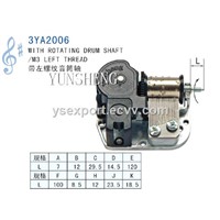 Yunsheng Standard 18-note music movement with Rotating Drum Shaft (3YA2006)