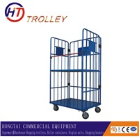 Best Selling Foldable Supermarket Warehouse Storage Roll Containers with 4 Wheels