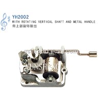 Yunsheng 18-Note Handcrank Movement with Rotating Vertical Shaft (YH2002)