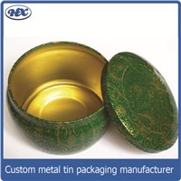 Aromatherapy usage wax tin box customized bowl shape candle tin cans