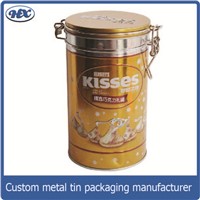 Seamless lid loose tea tin storage box
