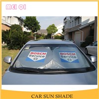 Foldable polyester front window car parking shade