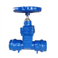 Socket end resilient seated gate valve