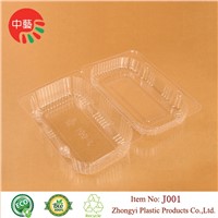 clear blister clamshell packaging plastic food container