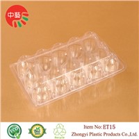 clear disposable plastic clamshell egg tray