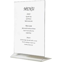 clear perspex menu holder