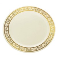 silver rim plate,gold rim plate