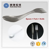Titanium spork spoon fork knife 3 in 1 supplier
