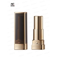 Empty Lipstick Case, Golden Color, Novel Design, Made of ABS and AS, OEM Makeup