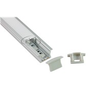 Recessed led aluminium profile with flange for mounting