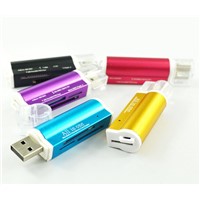 All In One multifunction USB Card Reader aluminium Lighter Shaped