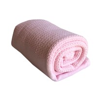 100% Cotton Baby Thermal Blankets ,with satin piping