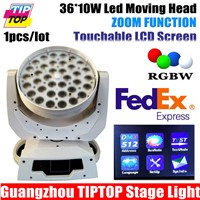 TIPTOP 36*10W RGBW 4IN1 LED Wash Zoom Light White Housing 360W Touch LCD Screen DMX 12/16CH