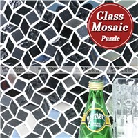 MM-Mosaic rhombus black blend new glass mosaic patterns