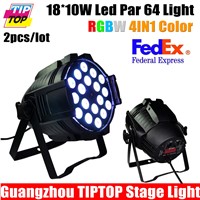 TIPTOP American DJ par RGBW Led PAR 54 Cans DMX Control 4/8 Channels 18*12W 4 Color Led Black Color