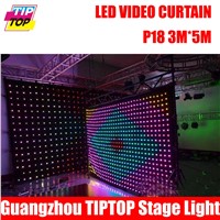 TIPTOP P18 3M*5M Vision Curtain Off Line Mode Controller LED Video Curtain Stage Backdrops Nightclub
