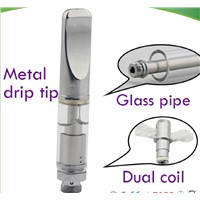 HOT and delicate design newest 510 thread Pyrex glass CO2 hemp oil metal drip tip hot atomizer