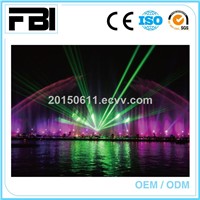 Water screen movie with laser show