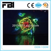 colorful laser show, water screen movie