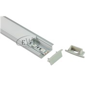 T style aluminium led strip profile with flange for recessed wall