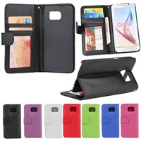 Wallet PU Leather Case Filp Stand Cover for Samsung Galaxy S6 S5 Edge Note 4 SGS6C16