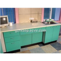 school lab high quality steel wall Bench with sink &amp;amp; faucet