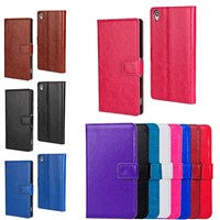 Wallet Stand PU Leather Case Flip Cover for Sony Xperia Z4 Z3 E4 E3 Compact Mini SZ4C07