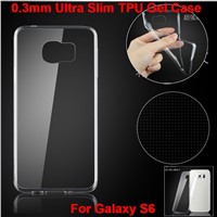 0.3MM Ultra Thin Case Soft Transparency Clear TPU Gel Cover for Samsung Galaxy S6 Edge SGS6C29