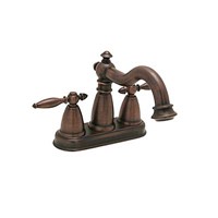Antique oil rubber 4" centerset basin faucet