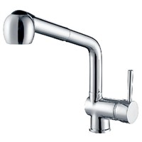 Kitchen Faucet with Short Pull Out Spray and Metal Lever Handle