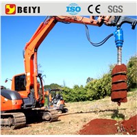 BEIYI excavator/tractor/crane mounted earth drill auger ground hole digger drilling machine
